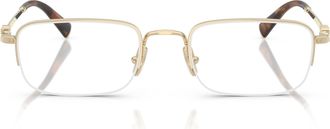 Miu Miu 0mu 52wv Rectangular Gold Metal Eyeglasses