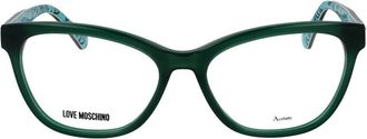 Love Moschino MO-1056765 Bicolor Acetate Cat Eye Eyeglasses - Green