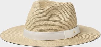 Lauren Ralph Lauren Womens Banded paper straw Fedora Hat