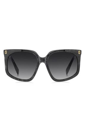 Marc Jacobs 57mm Geometric Square Sunglasses in Grey Marble/Dark Grey Sf at Nordstrom