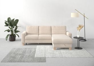 HOME AFFAIRE Ecksofa »Summer L-Form« mit Recamiere, mit oder ohne Bettfunktion und Bettkasten, Cord-Bezug