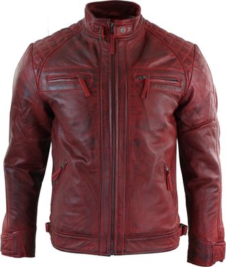 TruClothing Zipped Soft Leather Short Biker Jacket