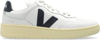 Veja Veja V-90 Leather Low-Top Sneakers