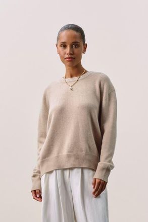 Naked Cashmere KAIA CREWNECK CASHMERE SWEATER in Flax at Nordstrom, Size X-Small