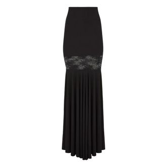 Nina Ricci Rokken, Dames, Zwart, M, Zeemeermin Rok met Kantinzetstuk