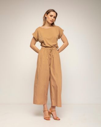 Tantra Rechte broek met zakken en elastische taille
