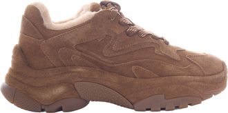 Ash Chestnut Addict Bis Fur Suede Faux Fur Sneakers