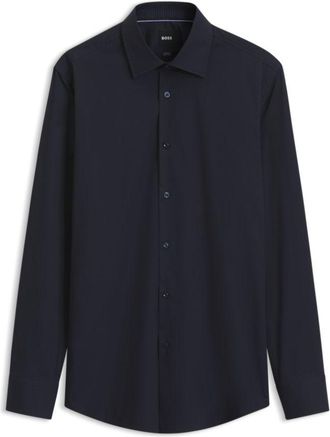 BOSS Slim-fit shirt in easy-iron stretch cotton