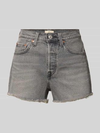 Levi's Regular Fit Jeansshorts aus Baumwoll-Mix Modell 501 in Anthrazit, Gr&ouml;&szlig;e 24