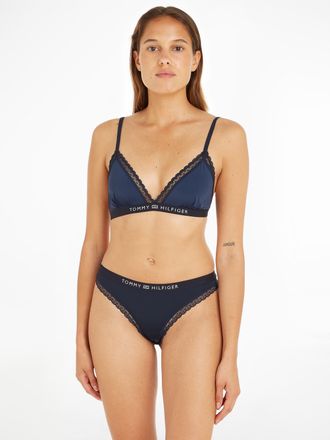 Tommy Hilfiger Bralette-BH UNLINED TRIANGLE, Damen, Gr. M (38), N-Gr, schwarz (desert, sky), Jersey, Obermaterial: 79% Polyamid, 21% Elasthan, TOMMY HILFIGER UNDERWE