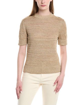 Lafayette 148 New York Cropped Linen-Blend Sweater