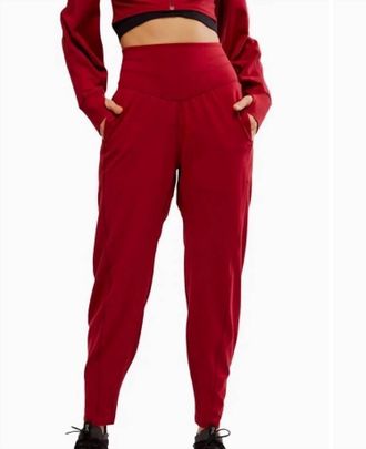 Free People Womens Never Better Strech Sweatpants In Crimson