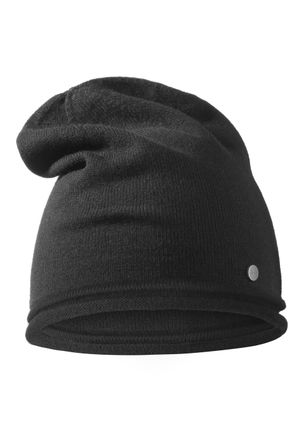 Pearlwood Strickm&uuml;tze PEARLWOOD CODY, schwarz, Feinstrick, Materialmix, unifarben, M&uuml;tzen Strickm&uuml;tze, Feinstrick, Temperaturregulierend