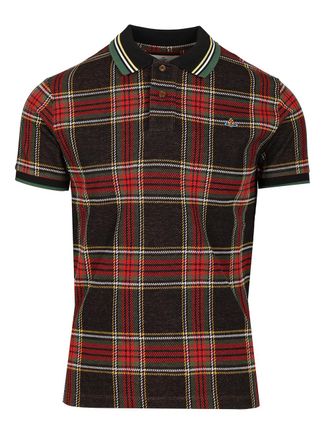 Vivienne Westwood Tartan Polo Polo Shirt Rosso-Uomo
