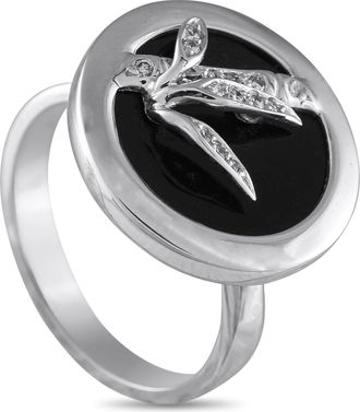 Carrera y Carrera Bambu 18K White Gold 0.07ct Diamond Ring CA12-051625
