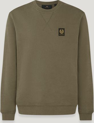 Belstaff Sweatshirt Mens Cotton Fleece True Olive Size XL