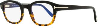 Tom Ford Mens Blue Block Eyeglasses TF5808B 005 Black/Havana 49mm