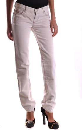 Alexander McQueen Stijlvolle Slim-Fit Jeans - Dames - Slim Fit Broeken - Beige - W27 - Broeken