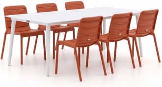 Forza Furniture Forza Narni/Sora 220cm dining tuinset 7-delig stapelbaar