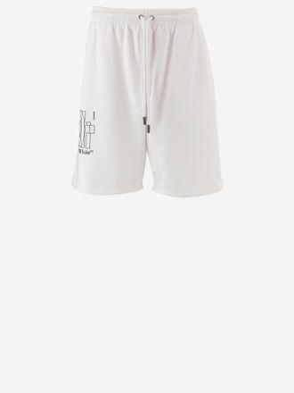 Off-white Uit witte heraldische pijl katoenen shorts