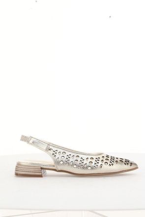 Mjus Ballerinas in leer met platte hak