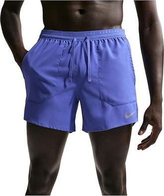 Nike 5 Dri-FIT Stride Brief-Lined Shorts Mens Workout Lapis/Reflective Silver : 2XL 5, Polyester/Spandex