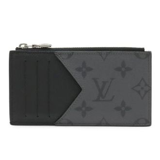 Louis Vuitton Pre-owned Monogram Eclipse Reverse Coin Card Holder - Dames - Pre-owned - Grijs - Maat: ONE Size