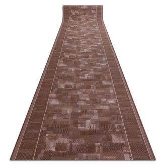 RugsX RugsX Anti-Slip Tribe Runner in Brown | Size: 100 cm x 500 cm