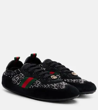 Gucci Gucci Shift suede-trimmed sneakers