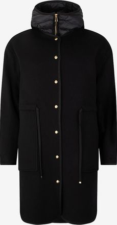 Moncler Langer Stehkragen-Mantel aus Flanell Bonreposse