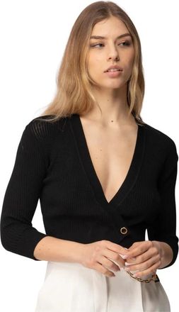 Elisabetta Franchi Maglia Tricot - Dames - Vesten - Zwart - L - Truien & Vesten