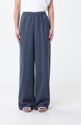 Emporio Armani Pantaloni palazzo in jersey gessato