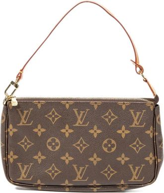 Louis Vuitton Borsa a spalla in tela con monogramma - Marrone