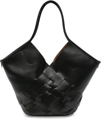 Hereu Tassen, Dames, Zwart, ONE Size, Leer, Coloma Tote