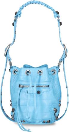 Balenciaga Light-blue Leather Le Cagole Xs Bucket Bag