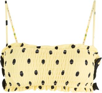 Damson Madder Top bikini a pois - Giallo