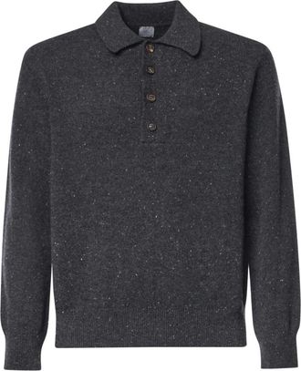 Eleventy Polo de manga larga - Tops - Hombre - Gris - 2XL