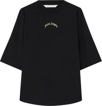 Palm Angels Iconic Teddy Bear T-shirt - Dames - T-shirts - Zwart - M - Katoen - Tops