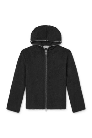 Our Legacy Brushed-Knit Zip-Up Hoodie