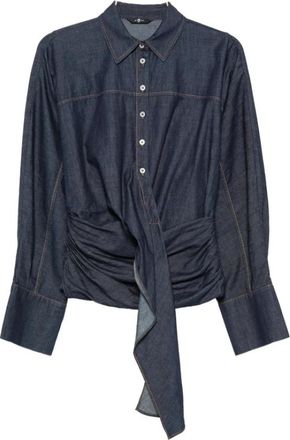 7 For All Mankind Denim Shirt - Dames - Spijkeroverhemden - Blauw - S - Denim - Overhemden
