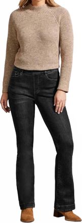 Tribal Womens Audrey Pull On Flare Jeans In Dusty Black