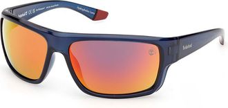 Timberland TB00067 Polarized 90D Mens Sunglasses Blue Size 65