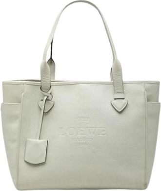 Loewe Pre-owned Tote Bag - Dames - Vintage Shopper - Beige - ONE Size - Leer - Vintage