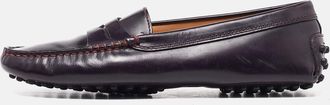 Tod's Tods Purple Leather Detail Penny Loafers