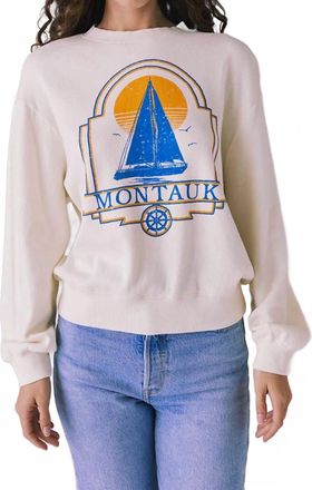 Chaser Montauk Sweatshirt In Starry White