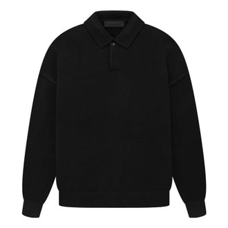 Fear of God The Black Collection Knit Polo Shirt Jet Black 192SP232180F