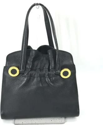 Bulgari Pre-owned Leather totes - Dames - Vintage Shopper - Zwart - ONE Size - Leer - Vintage