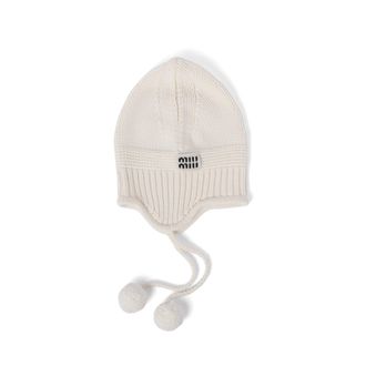 Miu Miu Wool And Cashmere Hat, Woman, White, Size M