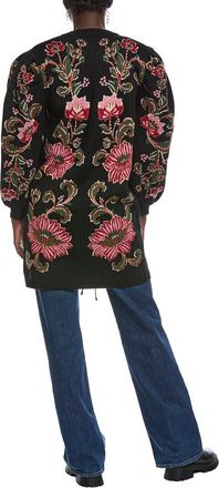 Farm Rio Ravenala Knit Wool-Blend Cardigan