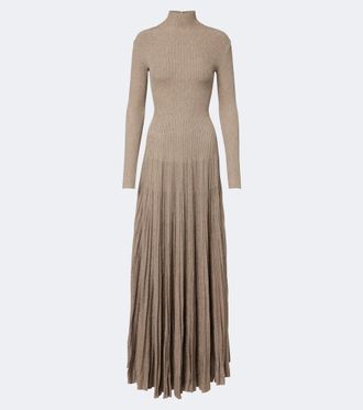 Ralph Lauren Collection Knitted pleated maxi dress